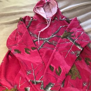 Real tree pull over hoodie